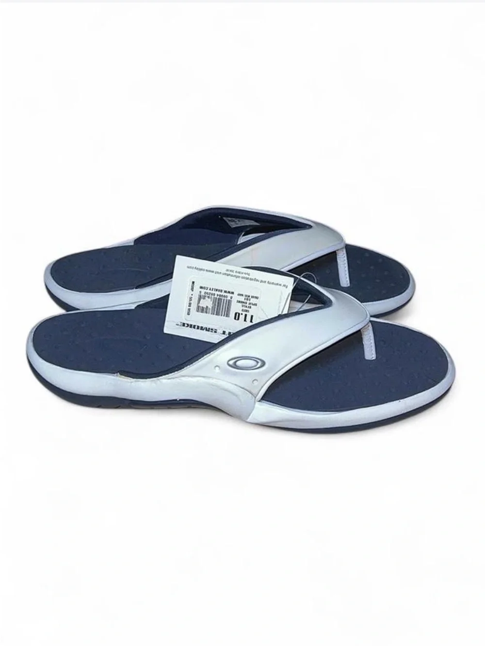 NWT Deadstock Vintage Y2K Men's Oakley Split Crater Sandals Size 11 Smoke White
